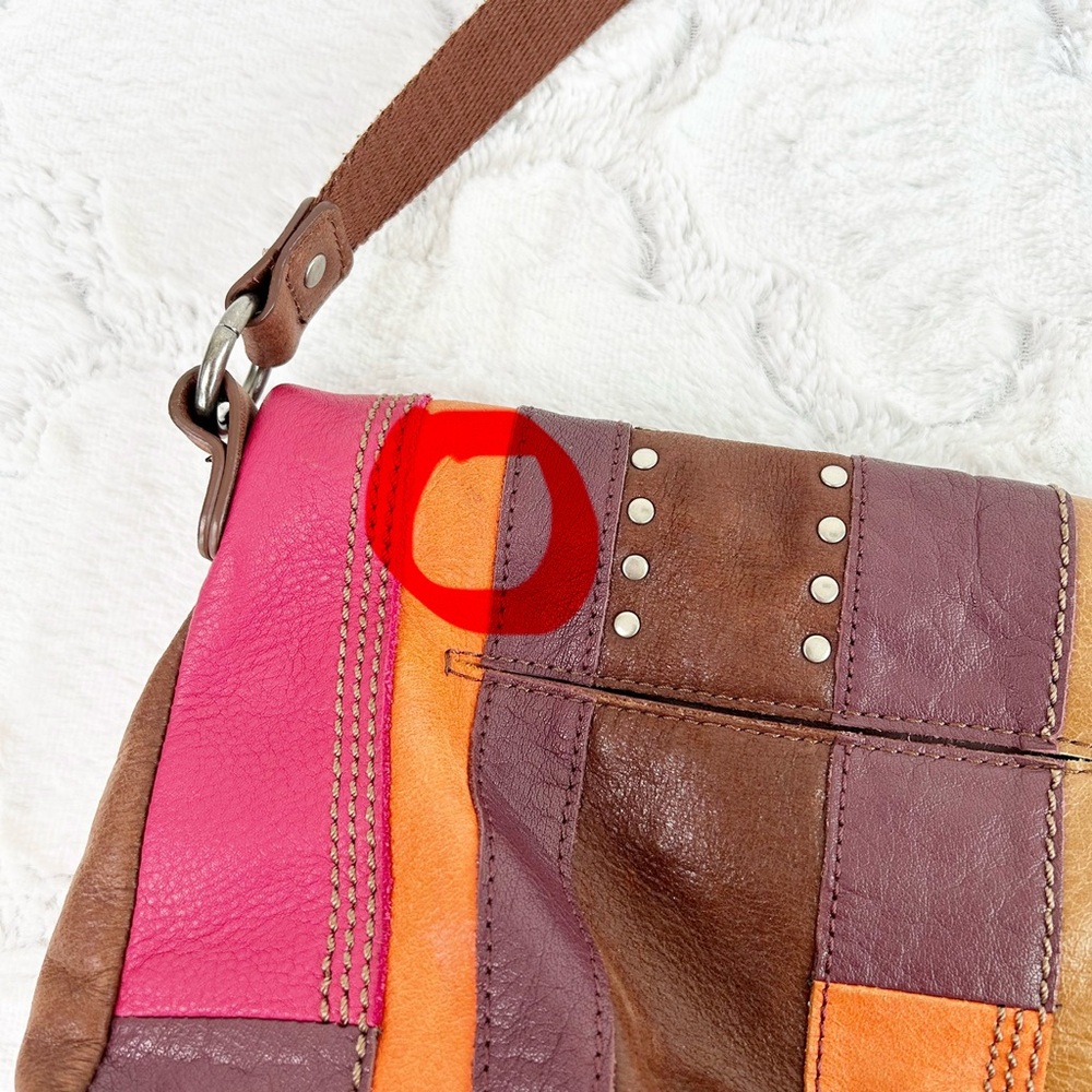 The Sak Leather Patchwork Colorblock Crossbody Ba… - image 8